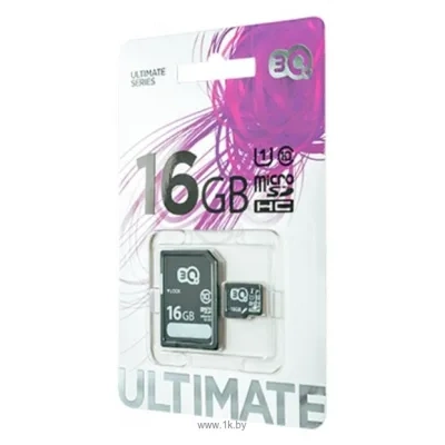 3Q ULTIMATE microSDHC Class 10 UHS-I U1 16GB + SD adapter