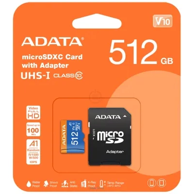 ADATA Premier AUSDX512GUICL10A1-RA1 microSDXC 512GB (s adapterom)