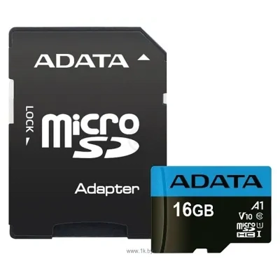 ADATA Premier microSDHC UHS-I U1 V10 A1 Class10 16GB + SD adapter