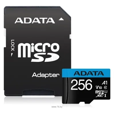 ADATA Premier microSDXC UHS-I U1 V10 A1 Class10 256GB + SD adapter