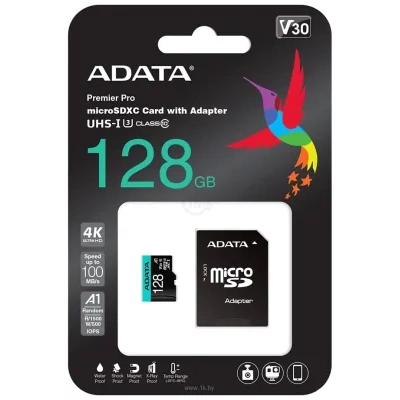 ADATA Premier Pro AUSDX128GUI3V30SA2-RA1 microSDXC 128GB (s adapterom)