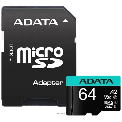 ADATA Premier Pro AUSDX64GUI3V30SA2-RA1 microSDXC 64GB (s adapterom)