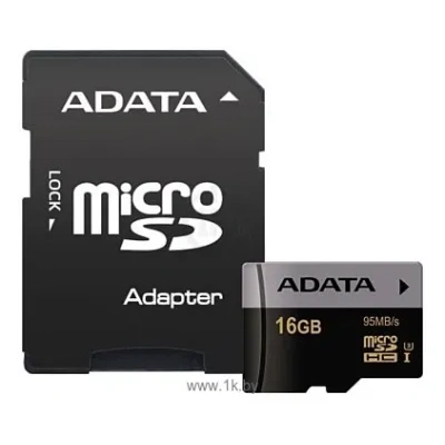 ADATA Premier Pro microSDHC Class 10 UHS-I U3 16GB + SD adapter