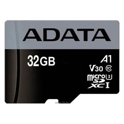 ADATA Premier Pro microSDHC UHS-I U3 V30 A1 Class10 (R100/W80) 32GB + SD adapter