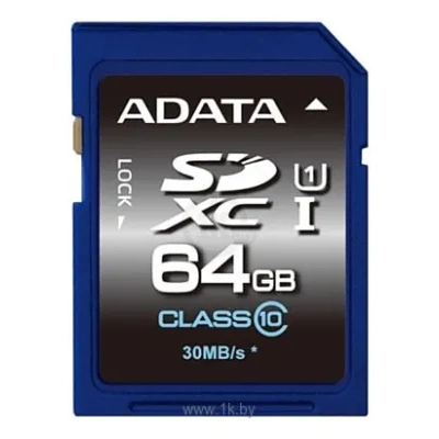 ADATA Premier SDXC Class 10 UHS-I U1 64GB