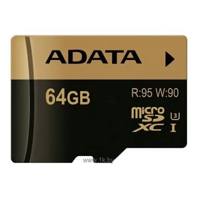 ADATA XPG microSDXC Class 10 UHS-I U3 64GB + SD adapter