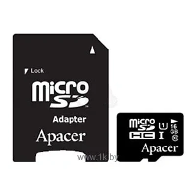 Apacer microSDHC Card Class 10 UHS-I U1 16GB + SD adapter