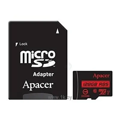 Apacer microSDXC Card Class 10 UHS-I U1 (R85 MB/s) 128GB + SD adapter