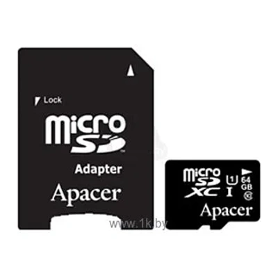 Apacer microSDXC Card Class 10 UHS-I U1 64GB + SD adapter