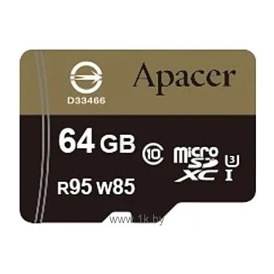 Apacer microSDXC Class 10 UHS-I U3 (R95 W85 MB/s) 64GB