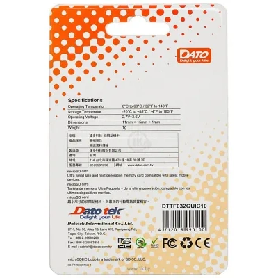 DATO Dato microSDHC DTTF032GUIC10 32GB