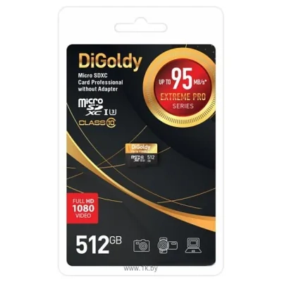 Digoldy DiGoldy Extreme Pro microSDXC 512GB DG512GCSDXC10UHS-1-ELU3 (bez adaptera)