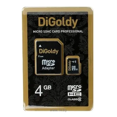 Digoldy microSDHC class 6 4GB + SD adapter