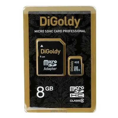 Digoldy microSDHC class 6 8GB + SD adapter