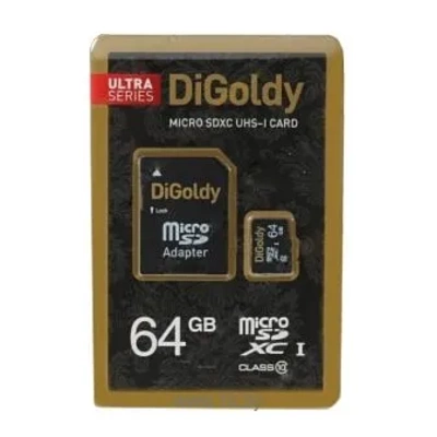 Digoldy microSDXC Class 10 UHS-I 64GB + SD adapter