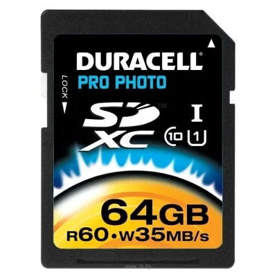 Duracell PRO PHOTO SDXC Class 10 UHS-I U1 64GB