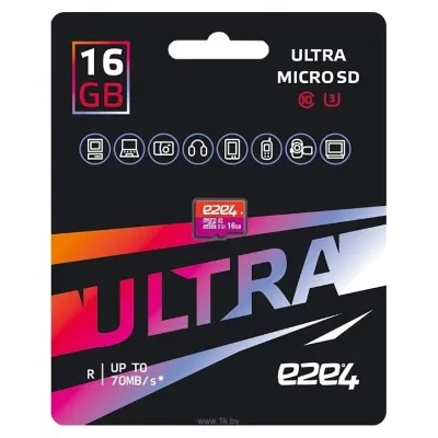 e2e4 Ultra microSDHC Class 10 UHS-I U3 70 MB/s 16GB