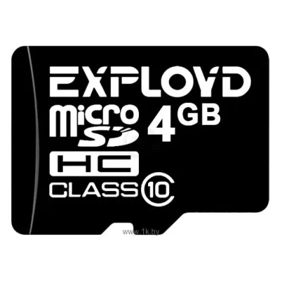 EXPLOYD Exployd microSDHC (Class 10) 4GB [EX004GCSDHC10-W/A-AD]