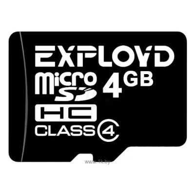 EXPLOYD Exployd microSDHC (Class 4) 4GB [EX004GCSDHC4-W/A-AD]