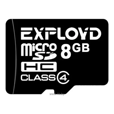 EXPLOYD Exployd microSDHC (Class 4) 8GB [EX008GCSDHC4-W/A-AD]