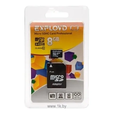 EXPLOYD microSDHC Class 10 8GB + SD adapter