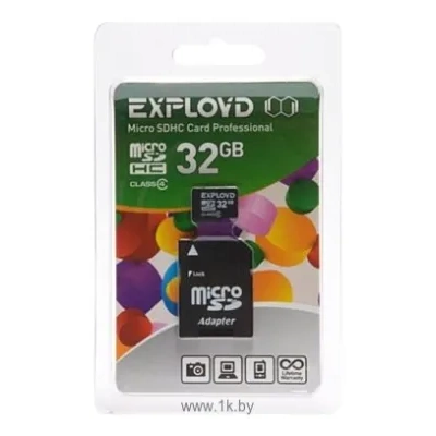 EXPLOYD microSDHC Class 4 32GB + SD adapter