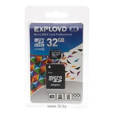 EXPLOYD microSDHC Class 6 32GB + SD adapter