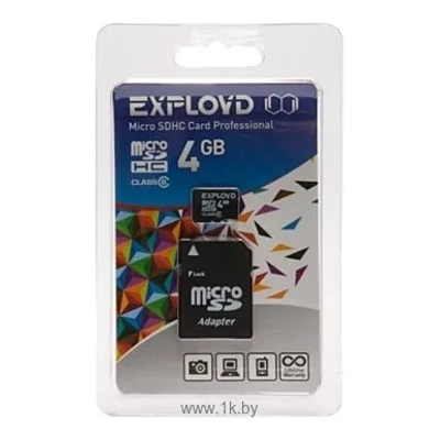 EXPLOYD microSDHC Class 6 4GB + SD adapter