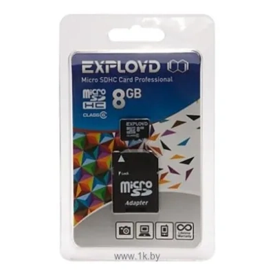 EXPLOYD microSDHC Class 6 8GB + SD adapter