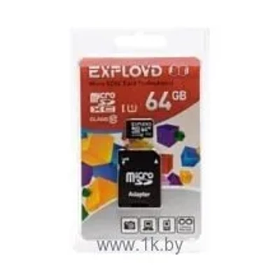 EXPLOYD microSDXC Class 10 UHS-I U1 64GB + SD adapter