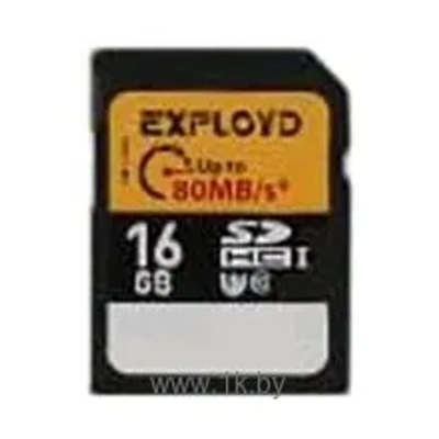 EXPLOYD SDHC Class 10 UHS-I U1 80MB/s 16GB