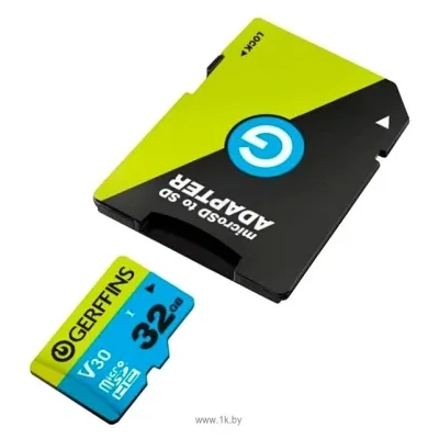 Gerffins microSDHC UHS-I V30 32GB + SD adapter