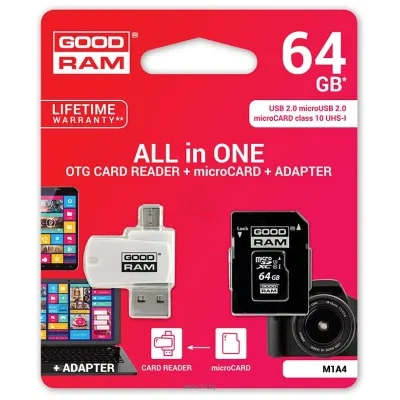 GoodRAM GOODRAM ALL in ONE microSDXC M1A4-0640R12 64GB