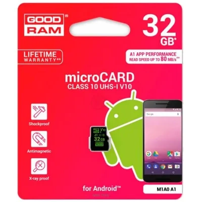 GoodRAM GOODRAM microSDHC (Class 10) UHS-I 32GB [M1A0-0320R11-A1]