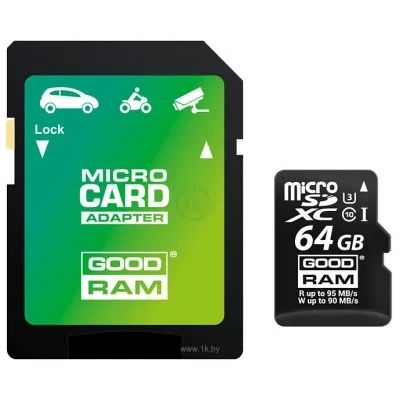 GoodRAM GOODRAM microSDXC (Class 10) UHS-I U3 64GB + adapter [M3AA-0640R11-DD]