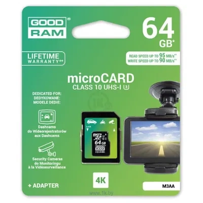 GoodRAM GOODRAM microSDXC (Class 10) UHS-I U3 64GB + adapter [M3AA-0640R11-DD]