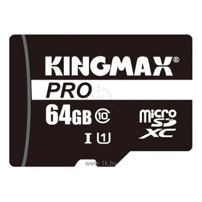 Kingmax microSDXC PRO Class 10 UHS-I U1 64GB + SD adapter