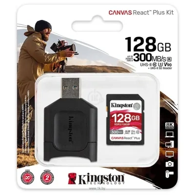 Kingston Canvas React Plus SDXC 128GB (s kardriderom)