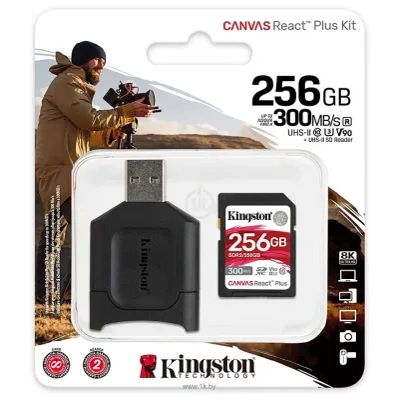 Kingston Canvas React Plus SDXC 256GB (s kardriderom)