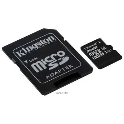 Kingston Canvas Select microSDHC Class 10 UHS-I U1 32GB + SD adapter (SDCS/32GB)