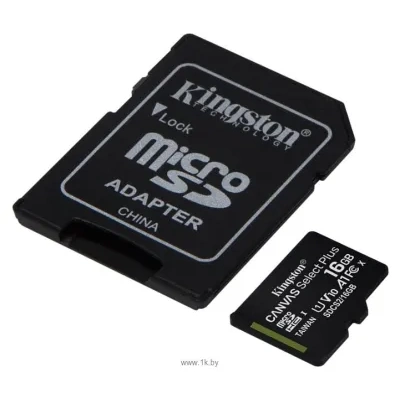 Kingston Canvas Select Plus microSDHC 16GB (s adapterom)