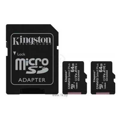 Kingston Canvas Select Plus microSDXC 2x64GB (s adapterom)